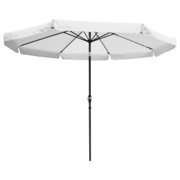 10 Ft AL Tilt Umbrella/White