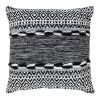 18 x 18 Jacquard Square Decorative Cotton Accent Throw Pillow with Soft Boho Tribal Pattern; Black; White; DunaWest