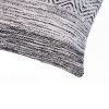 Cabe 18 X 18 Handcrafted Soft Cotton Accent Throw Pillow; Wavy Lined Pattern; Black; White; DunaWest