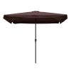 2Mx3M Aluminum Patio Umbrella Dark Coffee