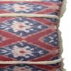 18 x 18 Handcrafted Square Cotton Accent Throw Pillow; Floral Ikat Dyed Pattern; Fringe Accent; Multicolor; DunaWest