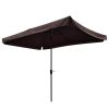 2Mx3M Aluminum Patio Umbrella Dark Coffee