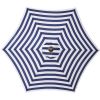 Outdoor Patio 8.6-Feet Market Table Umbrella with Push Button Tilt and Crank, Blue White Stripes[Umbrella Base is not Included]