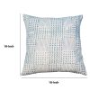 18 x 18 Handcrafted Square Cotton Accent Throw Pillow; Aztec Minimalistic Print; Blue; White; DunaWest