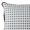 18 x 18 Handcrafted Square Cotton Accent Throw Pillow; Woven; Dotted Tile Design; White; Gray; DunaWest