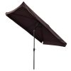 2Mx3M Aluminum Patio Umbrella Dark Coffee