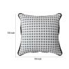 18 x 18 Handcrafted Square Cotton Accent Throw Pillow; Woven; Dotted Tile Design; White; Gray; DunaWest