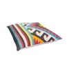 24 x 24 Square Cotton Accent Throw Pillow; Geometric Aztec Tribal Pattern; Multicolor; DunaWest