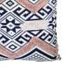 18 x 18 Handcrafted Square Jacquard Cotton Accent Throw Pillow; Geometric Tribal Pattern; White; Black; Beige; DunaWest