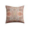 Gib 18 x 18 Handcrafted Square Cotton Accent Throw Pillow; Ornate Vintage Floral Pattern; Multicolor; DunaWest