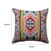 24 x 24 Square Cotton Accent Throw Pillow; Soft Kilim Print; Multicolor; DunaWest